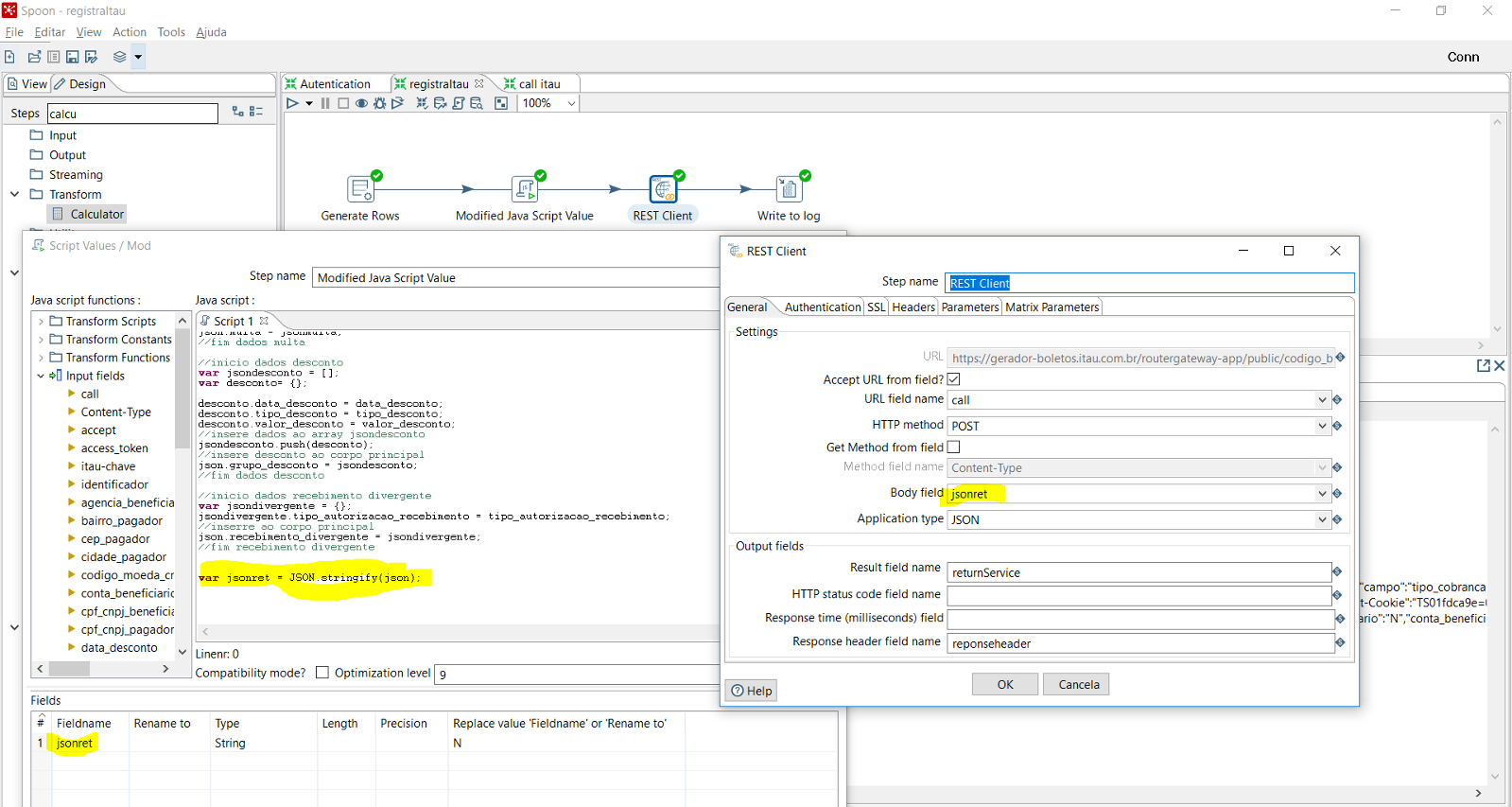 Afbeelding van Pentaho Data Services tools.