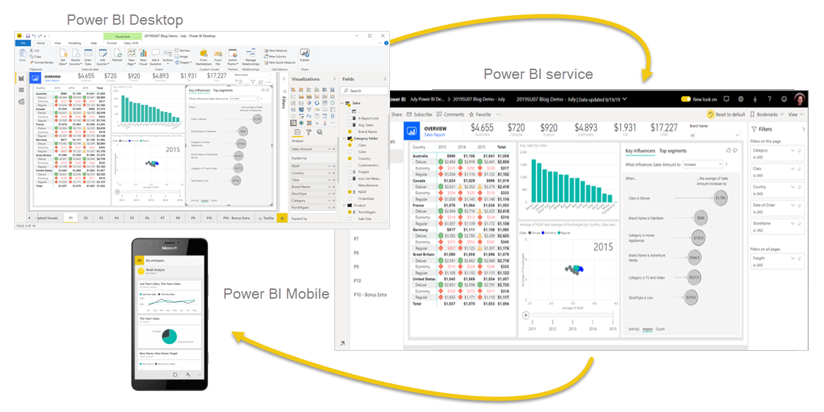 Screenshot van Microsoft Business Intelligence software.