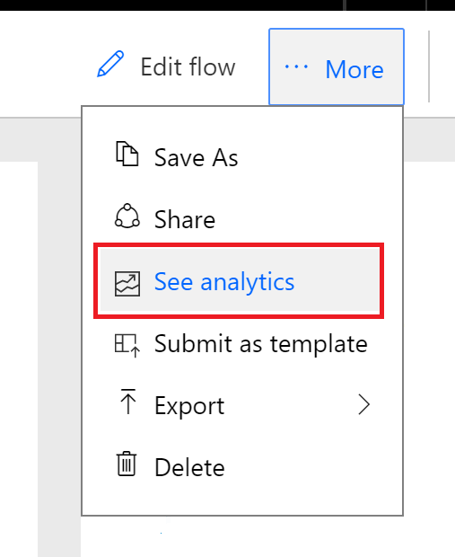 Screenshot van Microsoft Flow Analytics software.