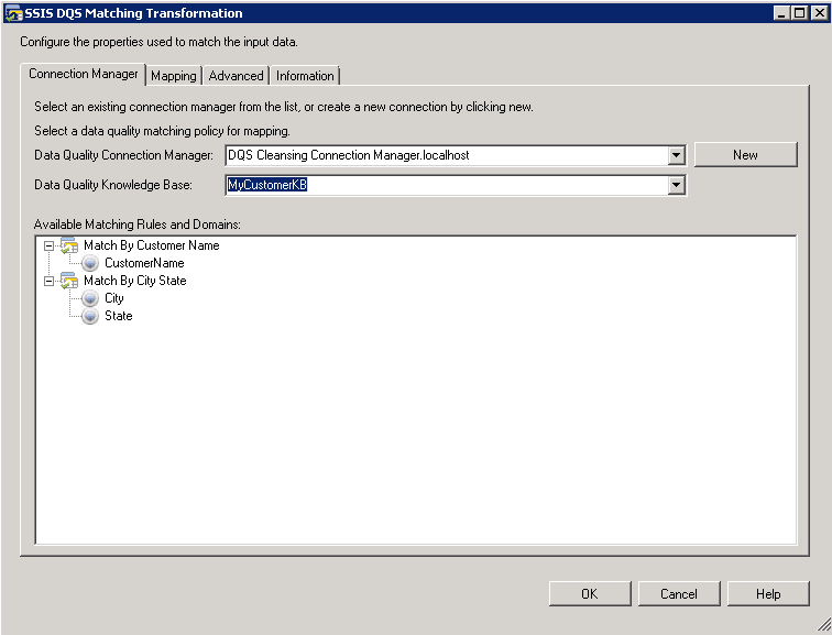 Screenshot van SQL Server Data Quality software.