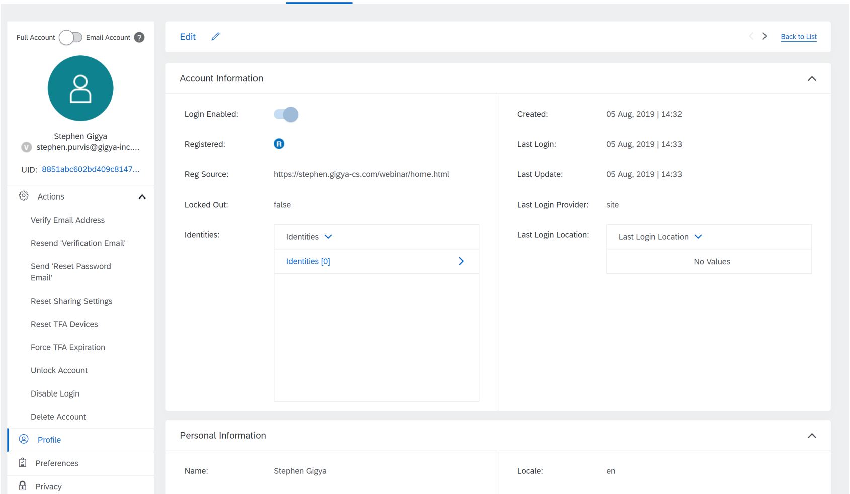 SAP Customer Data