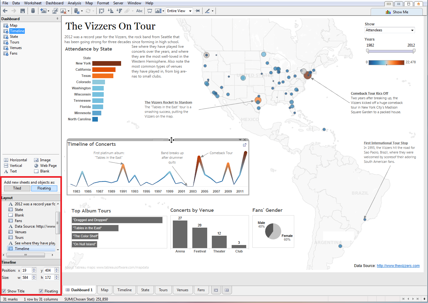 Afbeelding van Tableau Public tools.