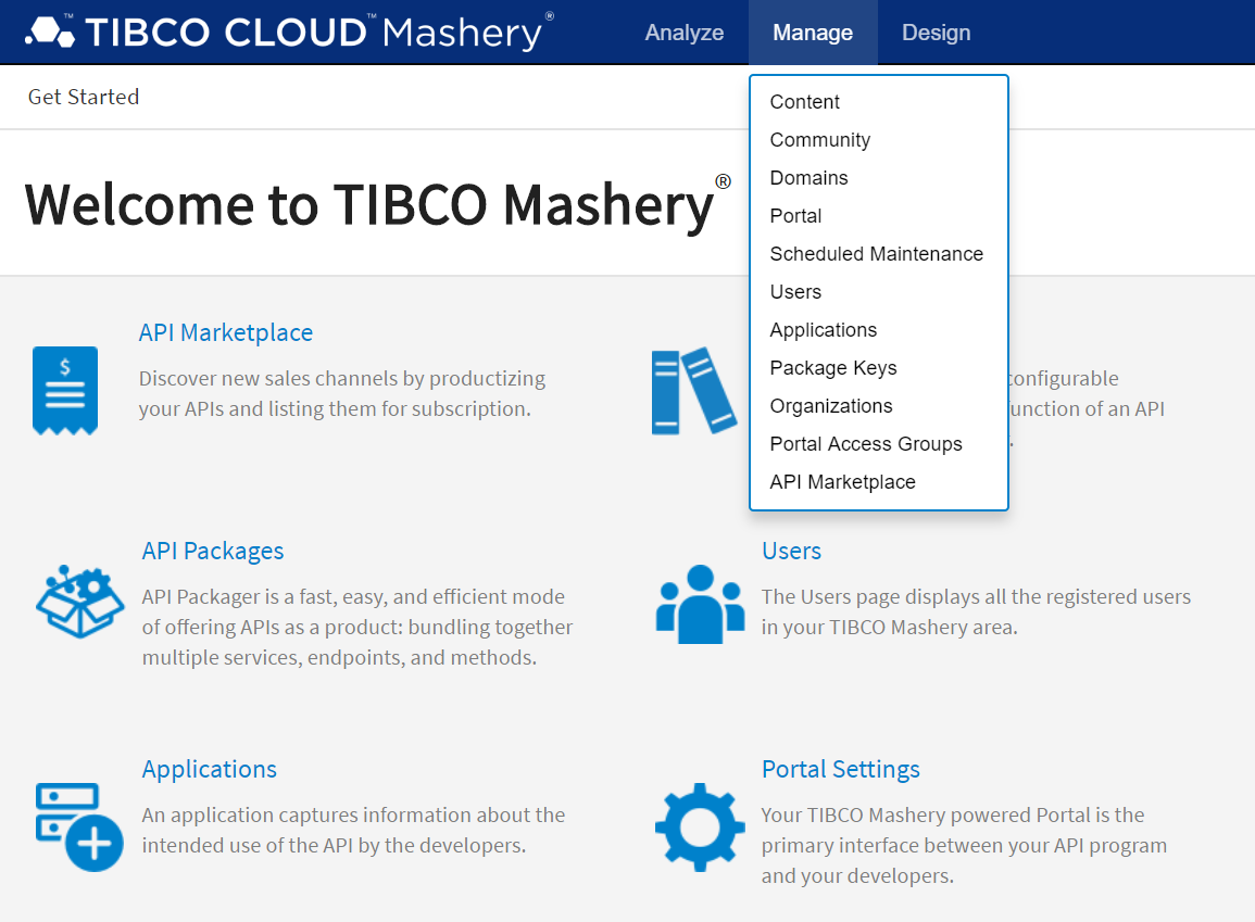 Screenshot van TIBCO Cloud Mashery software.